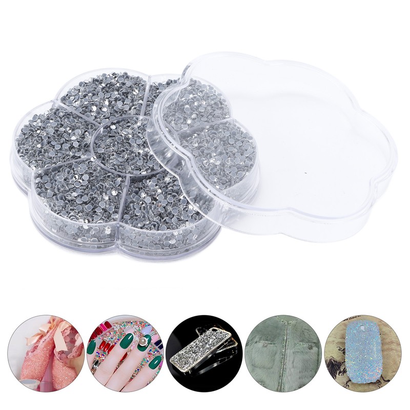 14400Pcs Flat Back Rhinestones Dazzling Colorful DIY Sturdy Iridescent Rhinestones