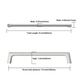 Asidrama 10 Pack 7.5 Inch(192mm) Polished Chrome Cabinet Pulls Cabinet Handles Cupboard Handles Kitchen Cabinet Hardware for Cupboard Drawer Pulls