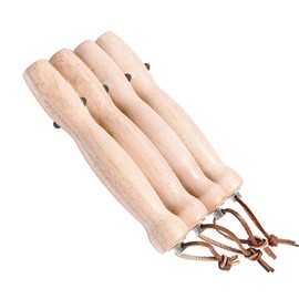 Set of 4 Barbecue Skewers Stainless Steel Wooden Handle Long Campfire Telescopic Extendable Barbecue Fork Barbecue Accessories Kebab Skewers Meat Fork, Used for Grilling, Campfire and Camping, for Hot Dogs Shish Kebabs