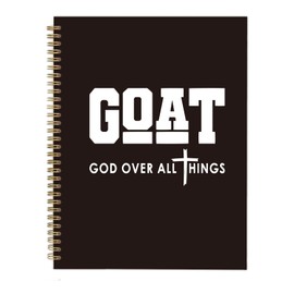 ICEWHITEY Spiral Journaling Notebooks,Christian Bible Notebook Journal,Prayer Journal for Women,College Ruled Spiral Notebook,Goat God Over All Things Bible Journal Notebook