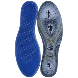 Kita NO,7970 Men's Gel Insole, Shock Absorption, Antibacterial, Odor Resistant, One Size Fits Most, blue