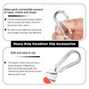 200PCS 2.36'' Spring Snap Hook, M6 1/4Inch Galvanized Silver Steel