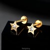 Melighting Titanium Cartilage Earring Star Threadless Push In Tragus Earring