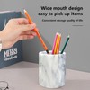 CABALAY Marble Pencil Pen Holder for Desk,Makeup Brush Holder, Stand