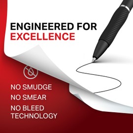 Sharpie S-Gel Pens, Medium Point (0.7mm), Black Ink, 4 Count - Ideal for Writing, Journaling, Drawing, Coloring, Note-Taking, College Supplies