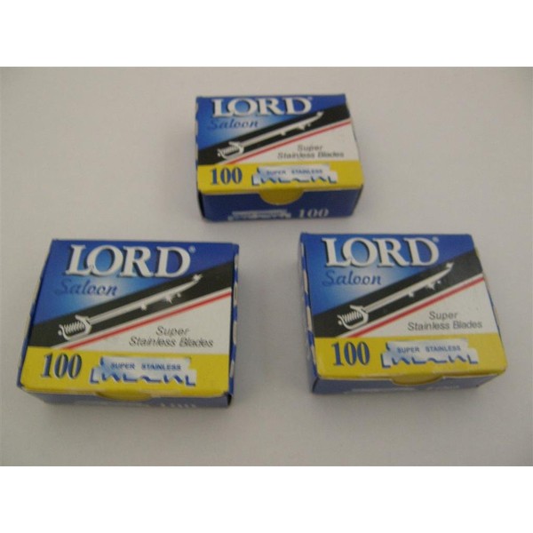 300 LORD Razor Blades Super Stainless Single edge for Barbers