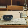 Dean and Deluca Heavy Overlock Placemat Natural x Green Approx