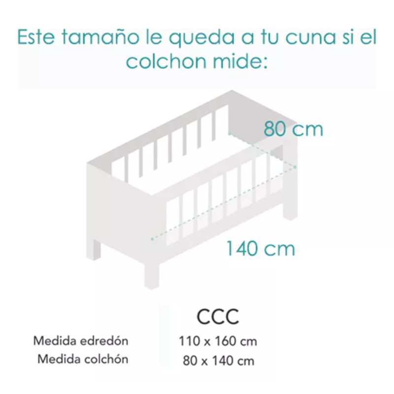 Chiqui Mundo Edredon Para Cuna Cama Corral 2 Vistas Big