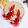 Wixine 1Pairs Fashion Red Crab Earring Acrylic Resin Drop Dangle