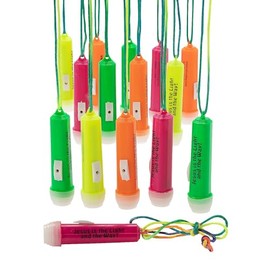 Bulk Jesus is the Light Mini Flashlights on a Rope - 30" | Plastic - Assorted Colors | Pack of 48