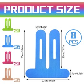 8-Pack Knee Tape for Muscle Support – Waterproof Kinesiology Tape for Knee Pain, Sports Injury Recovery, Athletic Muscle Therapy, Pre-Cut Elastic Strips for Workout, Training, Physiotherapy