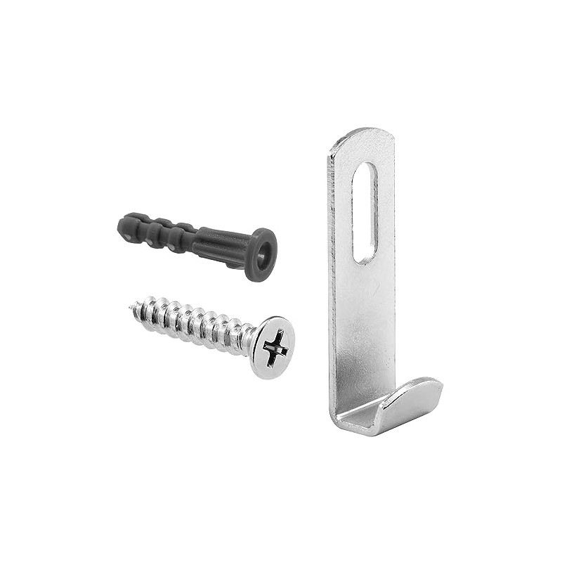 Prime-Line 193675 J-Shaped Mirror Holder Clip, 1/4 in, Steel (4