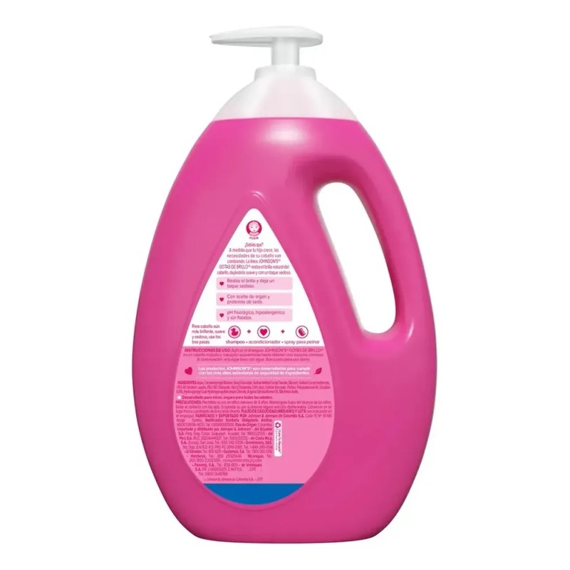 Shampoo Johnson's Baby Gotas De Brillo 1l