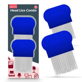 2pk Metal Nit Comb for Headlice Treatment Kids & Adults | Head Lice Combs for Kids, Nit Combs for Adults Lice Comb, Nit Combs Kids, Nit Combs for Long Thick Hair, Knit Comb, Headlice Comb