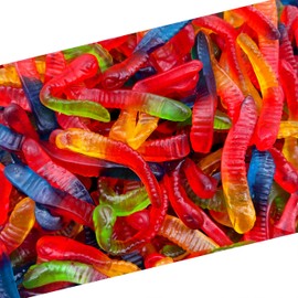 Gummy Worms Candy | 1 Pound Bag | Assorted Fruit Flavored | Gummy Candy with Chewy Texture | Classic Gummi Worms for Parties, Snacking and Candy Buffets