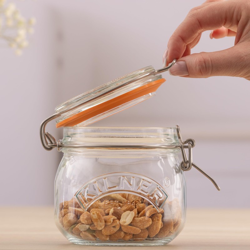 Kilner Round Clip Top Jar 0.5 Litre (500ml) Airtight Glass