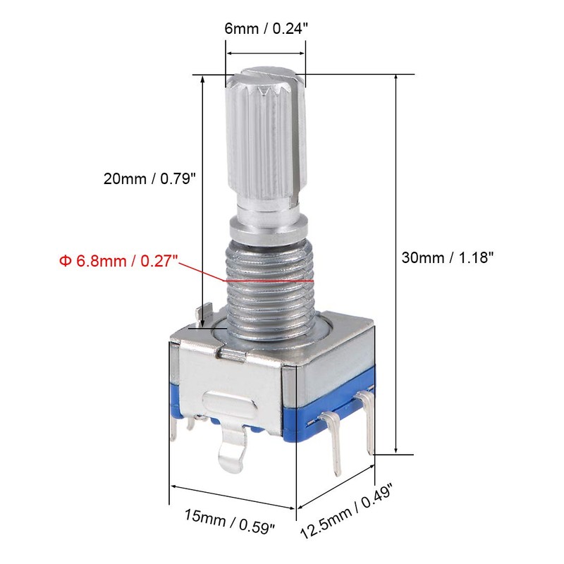 sourcing map 360 Degree Rotary Encoder, Code Switch, Potentiometer, EC11,