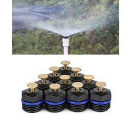 La Farah 10pcs Atomizing Sprinkler Nozzle,1/2 inch Garden Misting Emitters Adjustable 360 Degree Agricultural Lawn Watering Universal Nozzle Irrigation Micro Spray Heads