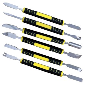 6 Pieces Metal Spudger Set Dual Ends Opening Pry Tool Repair Tools Kit for Laptop Cell Phone Tablet MP3