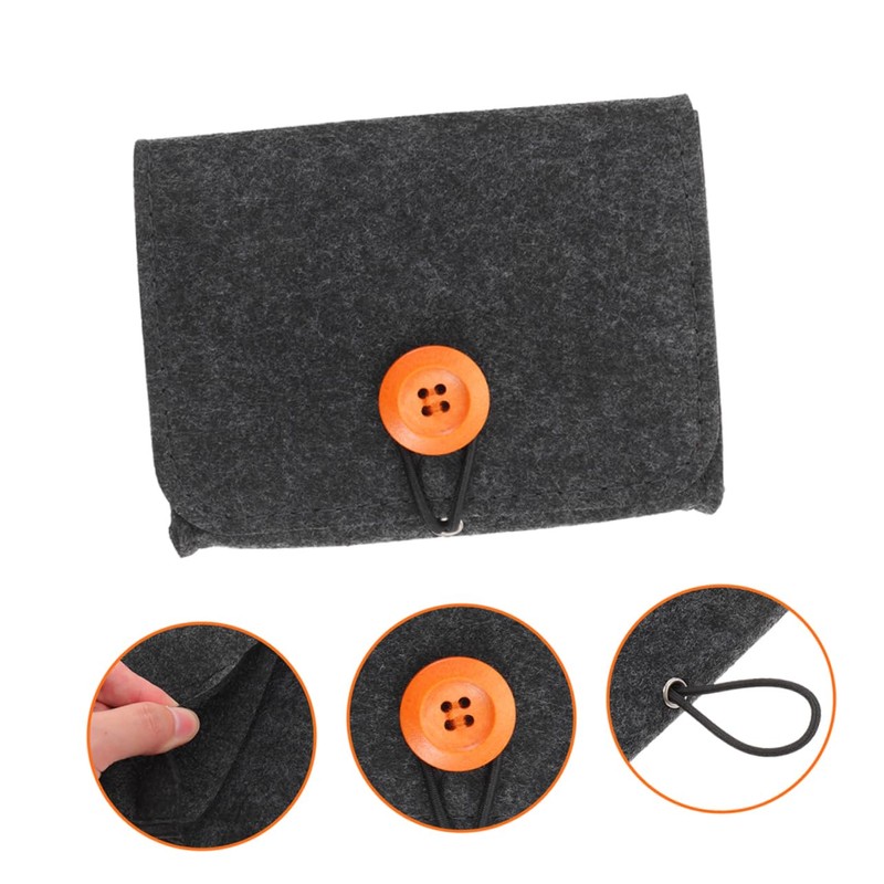 FOMIYES 2pcs Essential Oil Storage Carrying Case Felt Organizer Pouch