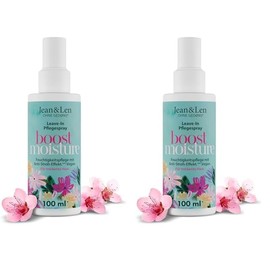 Jean & Len Boost Moisture Leave In Pflegespray, für trockenes Haar, mit Anti-Stroh-Effekt, Leave In Haarpflege, mit Aloe Vera, für glänzendes Haar, ohne Parabene & Silikone, vegan, 100 ml