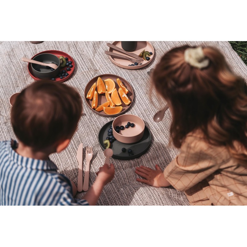 DANTOY - Tiny Biobased Plate Set - Nude & Ruby