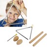 Triangle Percussion Instrument Set Wood Musical Percussion Instrument Toy for