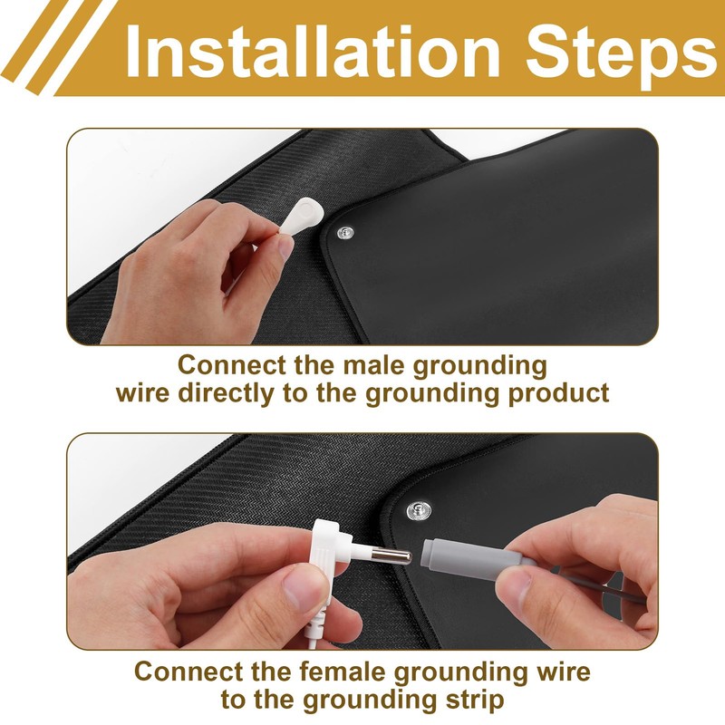 Copper Grounding Rod Kit with 40ft Grounding Wire & Alligator