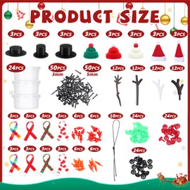 Shappy 24 Pack Christmas Snowman DIY Craft 326 Pcs Build Snowman Craft Kit Christmas Decoration Air Dry Modeling Clay for Winter Party DIY Gift Indoor Outdoor Holiday Decoration(Foam Snowman)