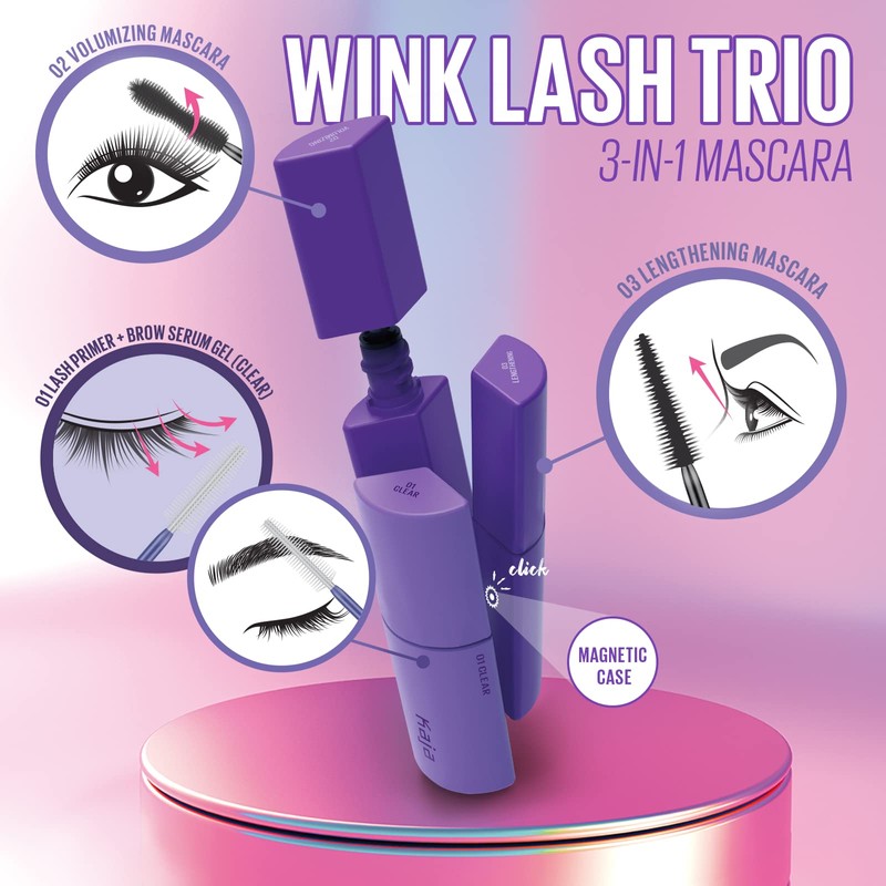 KAJA WINK LASH TRIO | Multi-Tasking Mascara Trio | Volumizing,