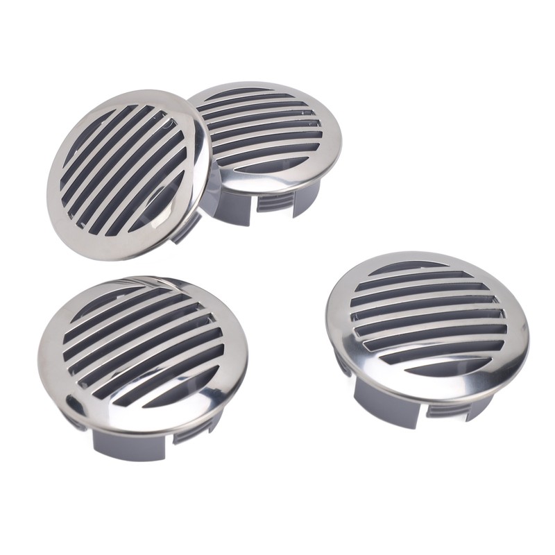 4pcs Stainless Steel Air Vents Louvered Grille Cover Vent Hood