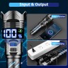 Garberiel Zoom Rechargeable LED Flashlight Tactical Super Bright 50W Torch