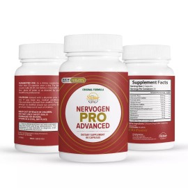 Nervogen Pro 2 Pack Nervogen Pro Advanced, soporte nervioso para neuropatía-60 Cápsulas x2
