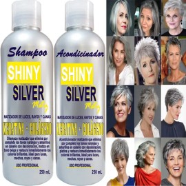 Kit Matizador De Canas Platinado Shampoo Y Acondicionador