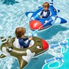 2-Pack Shark Pool Floats for Kids – Ride-On Inflatable Toys