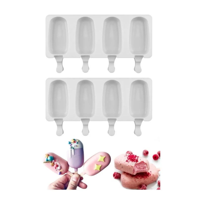 Ice Cream Mold Reusable Smooth Surface Soft Silicone Safe Easy