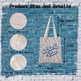 MNIGIU Softball Vibes Tote Bag Softball Lover Gift Game Day Gift for Softball Team Softball Group (Softball Vibes Tote Bag)
