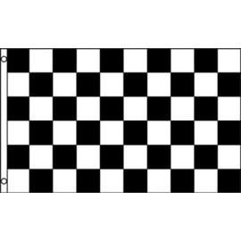 Black & White Checkered Flag 3x5ft Poly