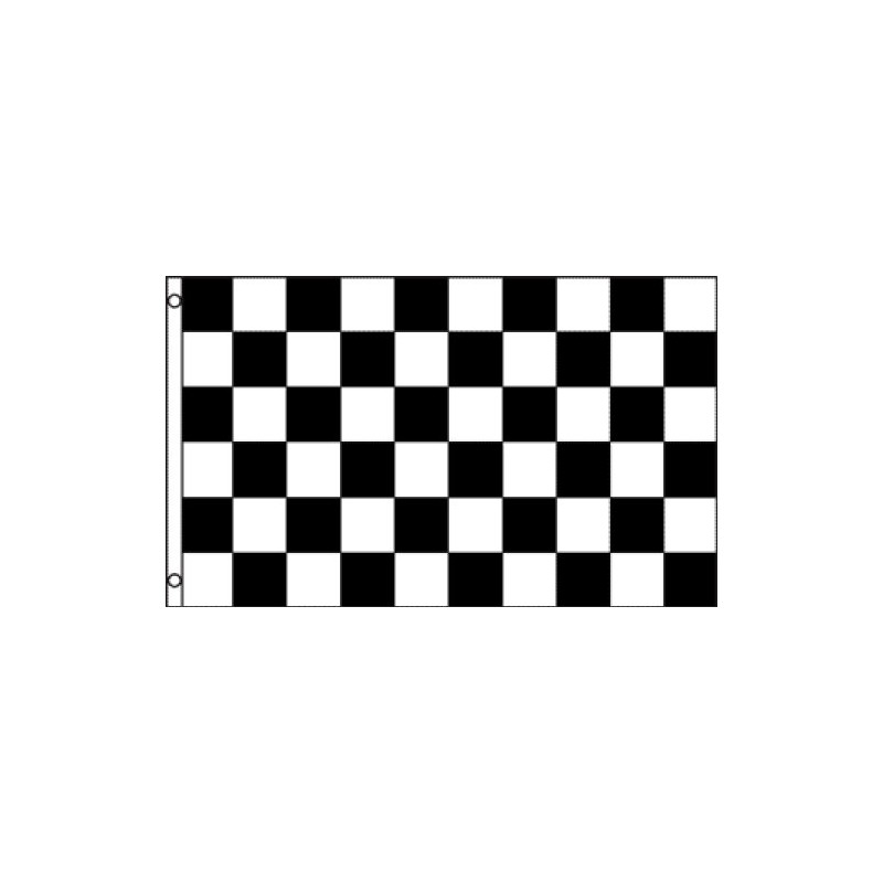 Black & White Checkered Flag 3x5ft Poly