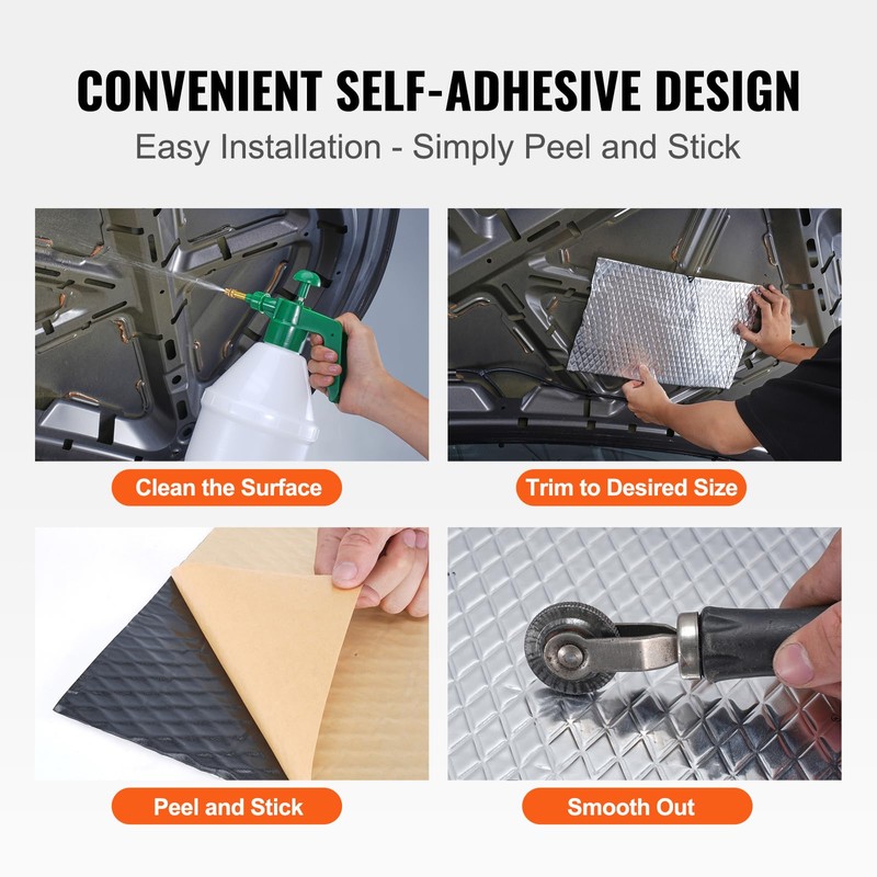 Happybuy Car Sound Deadening Mat, 80 mil 36 sqft Car