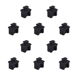 Skweawert 10 PCS SFP-B Port Anti-dust Plugs, Silicone Covers Caps Stoppers, Port Protector for Ethernet SFP Port, Black