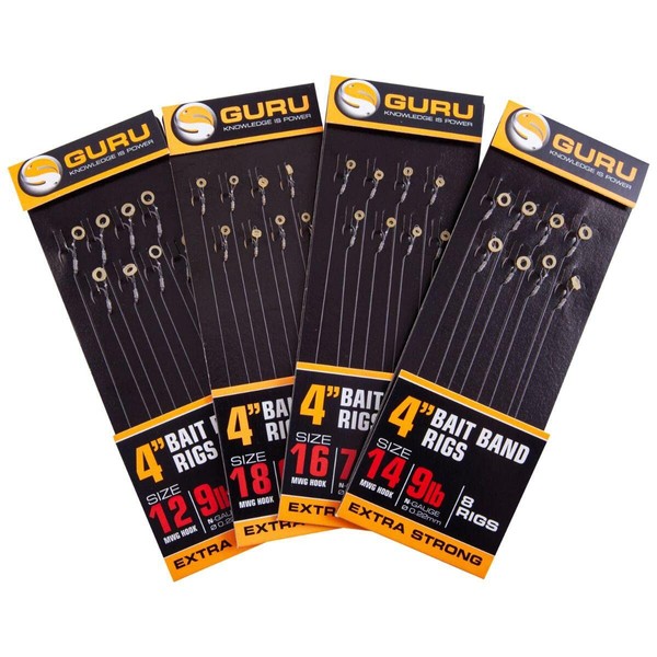 Guru 4" Bait Band Hair Rig Size 12 MWG