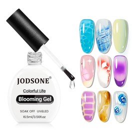 JODSONE JODSONE 16.5ml Clear Blooming Gel Gel Nail Polish for Spreading Effect Marble Natural Stone Watercolor Floral Print Nail Painting and Can Be Easily Used Suitable for DIY Nail Art