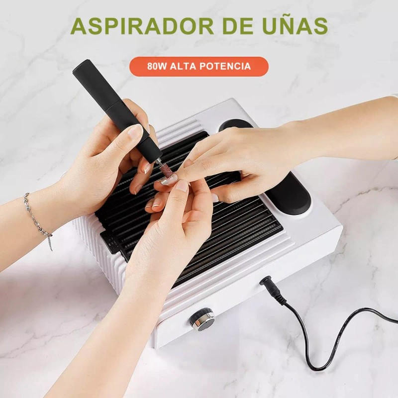 Qilay Extractor De Polvo Para Uñas Acrílicas Profesional 80w
