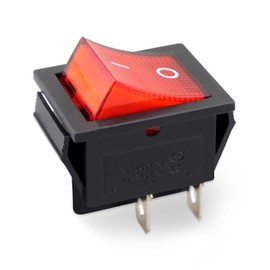 On/Off Boat Rocker Switch for A Variety Applications Fit for Hongju R Series/Taiheng TH3/ Defond DRH-2415-3，Red 16A 125 250VAC