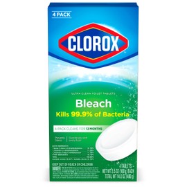 CLOROX Clorox Ultra Clean Toilet Tablets Bleach 3.5 Ounces Each, 4 Count (package May Vary)