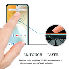 beukei (3 Pack) Designed for BLU G44 / BLU G64 Screen Protector Tempered Glass, 9H Hardness