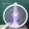 2 in 1 Electric Fly Swatter Rotatable Fly Killer Light