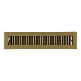Hartford Ventilation Brown Floor Register Vent for 2" x 14" Vent Openings (Item Dimensions 15.5" x 3 3/4") - Heavy Duty Steel for Walk On Use - Premium Finish - Easy Adjust Air Supply Lever