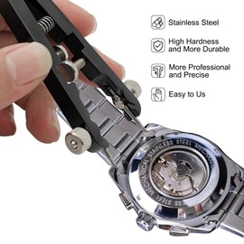 MFBJXC Watch Spring Bar Plier Tool Set Watchband Pliers with 10 Pins,Watch Wrist Ban Repair Remove Tool,Spring Plier Tweezer,Removal Tool for Watch Pin Strap Band Watch Link-Balck